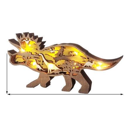 Drewniane Figury Dinozaurów 3D z Precyzyjnym Grawerem 9