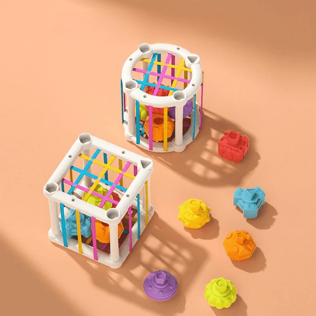 Drewniane Klocki Montessori do Nauki Kształtów 2