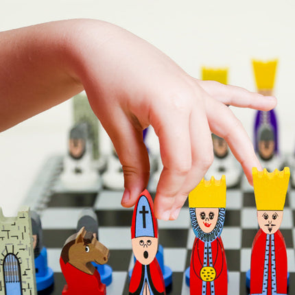 Drewniane Szachy Dla Dzieci 30x30 cm – Edukacyjne Narzędzie Rozwijające Myślenie Strategiczne 3