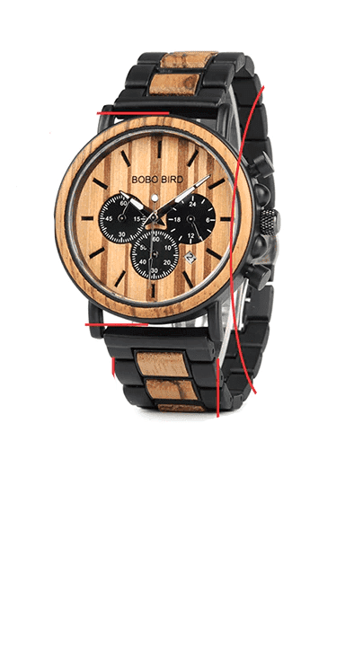 Drewniany Męski Zegarek Wojskowy z Chronografem – Stylowy i Funkcjonalny 3