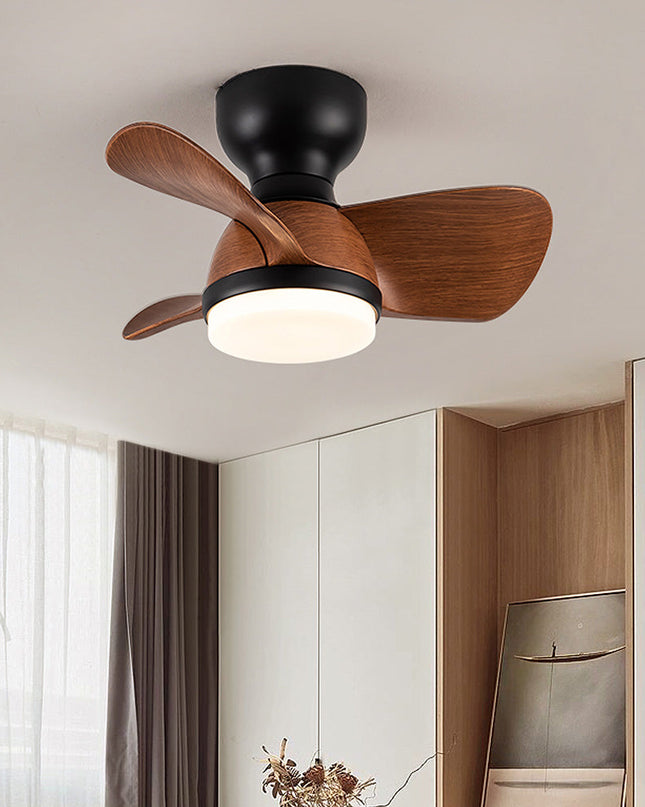 Drewniany Wentylator Sufitowy z Lampą LED – Stylowy Wiatrak Sufitowy do Sypialni z Pilotem i Regulacją Światła 1