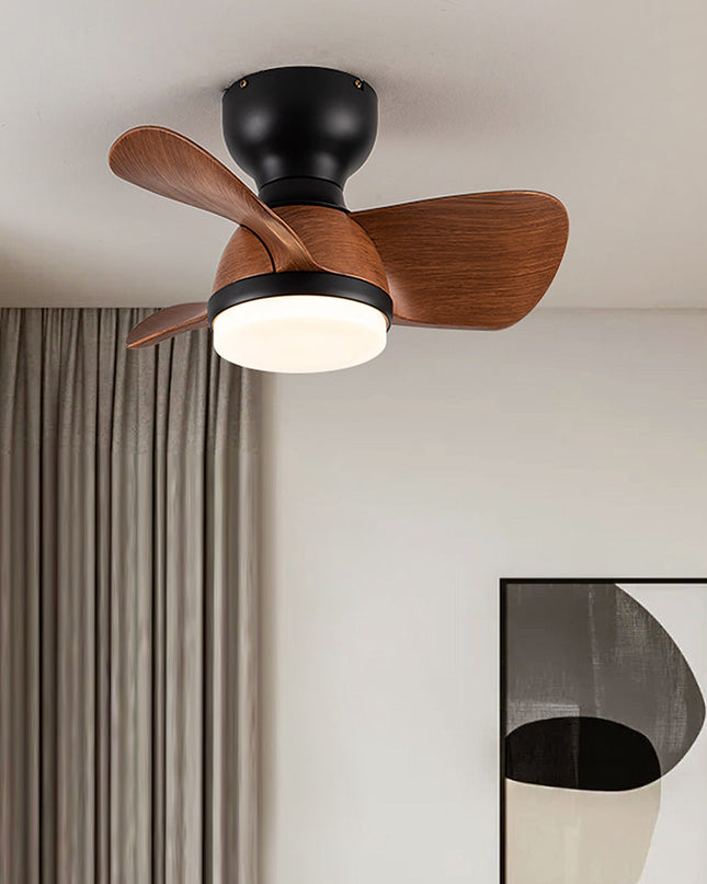 Drewniany Wentylator Sufitowy z Lampą LED – Stylowy Wiatrak Sufitowy do Sypialni z Pilotem i Regulacją Światła 2