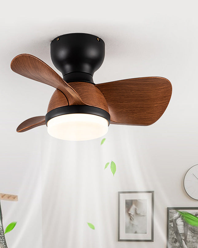 Drewniany Wentylator Sufitowy z Lampą LED – Stylowy Wiatrak Sufitowy do Sypialni z Pilotem i Regulacją Światła 3