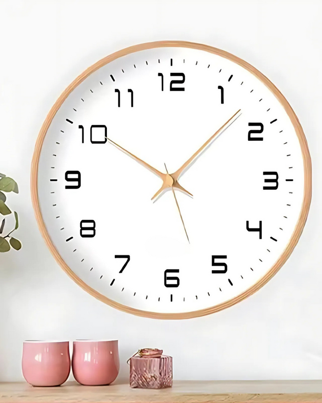 Drewniany Zegar Ścienny o Wyrafinowanym Designie Woodland 1