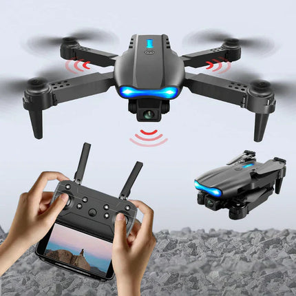 Dron z dwiema kamerami 4K, nawigacją GPS i składaną konstrukcją – czarny, czas lotu 20 minut 0