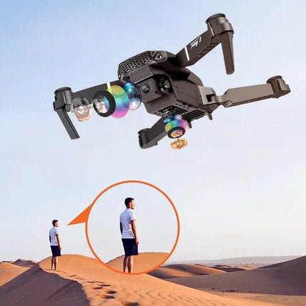 Dron z dwiema kamerami 4K, nawigacją GPS i składaną konstrukcją – czarny, czas lotu 20 minut 3