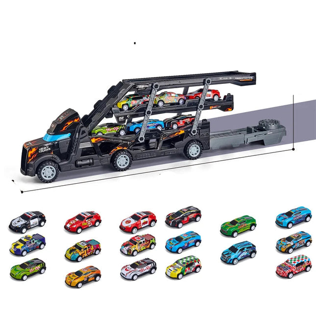 Duża, odkształcalna zabawka w kształcie ciężarówki z rozkładanym torem dla dzieci – edukacyjna i kreatywna zabawa 4