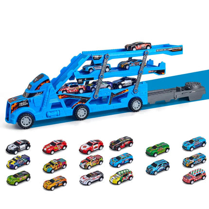 Duża, odkształcalna zabawka w kształcie ciężarówki z rozkładanym torem dla dzieci – edukacyjna i kreatywna zabawa 5