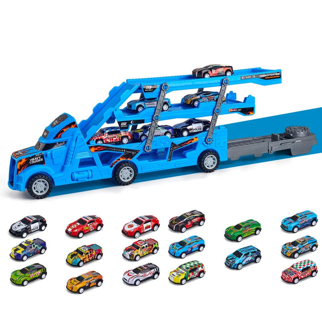 Duża, odkształcalna zabawka w kształcie ciężarówki z rozkładanym torem dla dzieci – edukacyjna i kreatywna zabawa 5