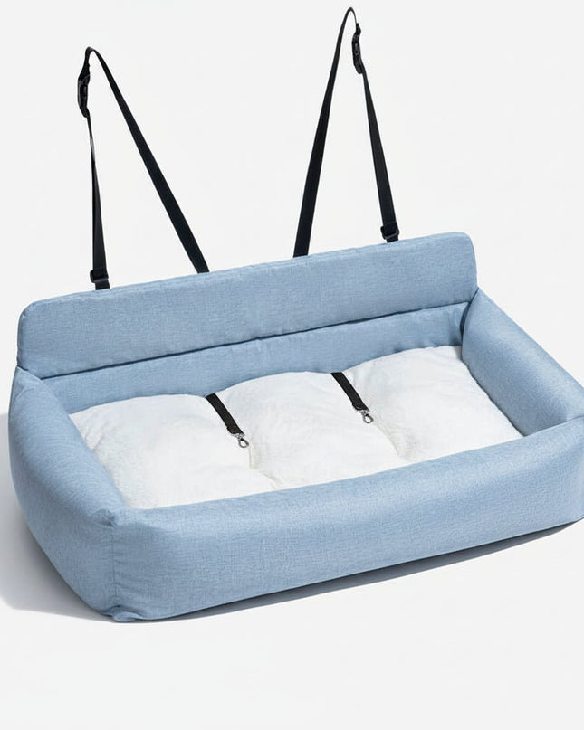 Duże Legowisko Samochodowe dla Psa z Bezpiecznymi Paskami – Antypoślizgowe, Łatwe w Czyszczeniu, Trwałe Materiały 7