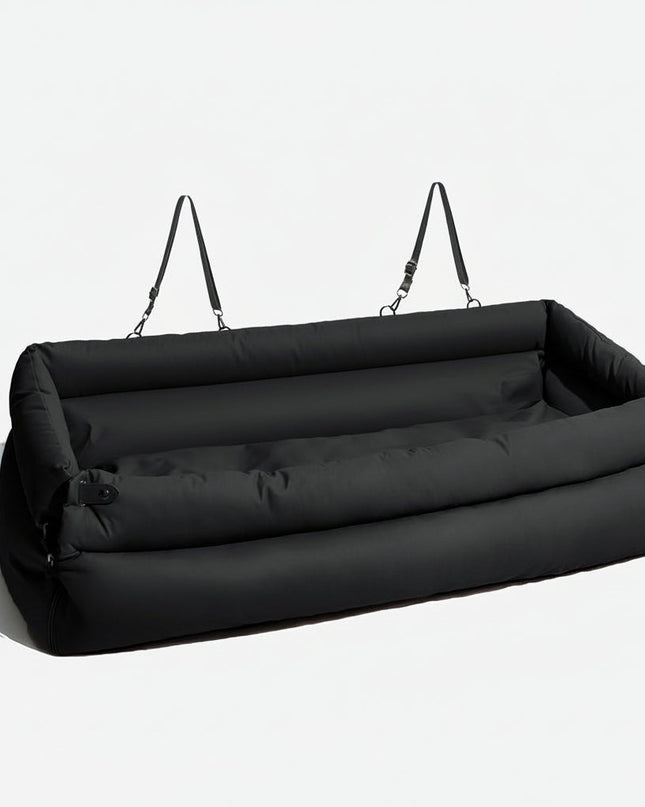 Duże Legowisko dla Psa ze Sztucznej Skóry, Wygodne i Antypoślizgowe, Idealne do Samochodu – JUMBO 95x42x45 cm 6