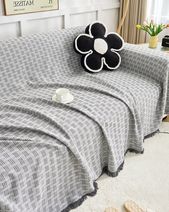 Duży Pokrowiec na Sofę z Dwustronnym Wzorem Stylowa Ochrona 10