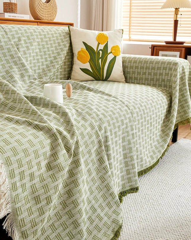 Duży Pokrowiec na Sofę z Dwustronnym Wzorem Stylowa Ochrona 3