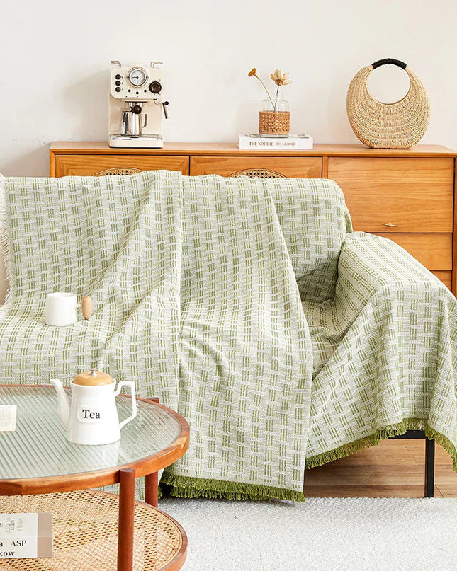 Duży Pokrowiec na Sofę z Dwustronnym Wzorem Stylowa Ochrona 4