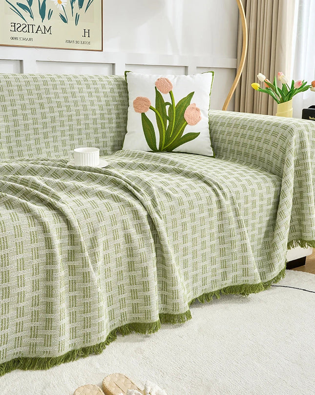 Duży Pokrowiec na Sofę z Dwustronnym Wzorem Stylowa Ochrona 8