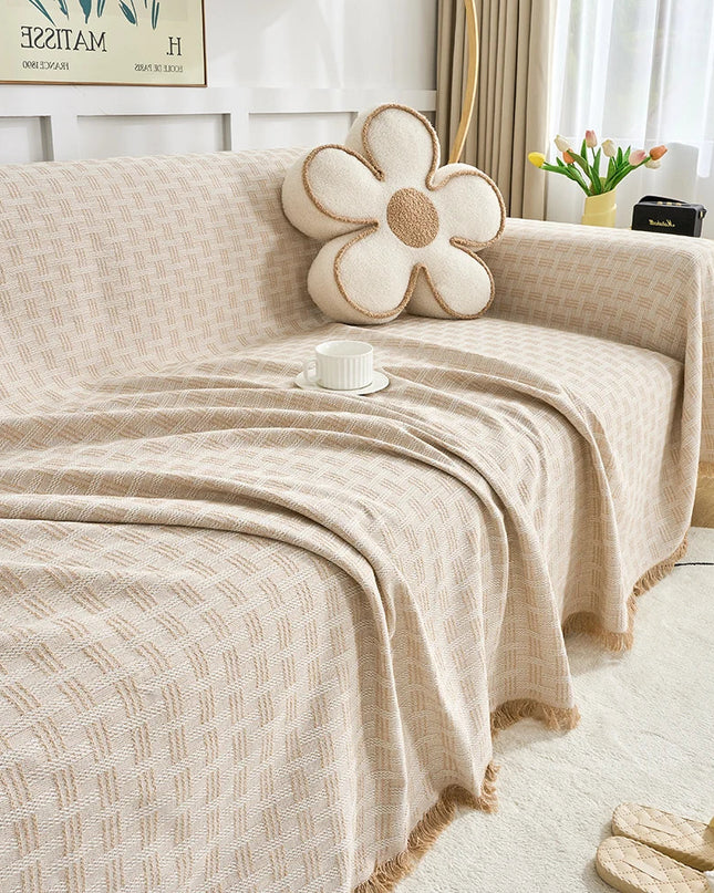 Duży Pokrowiec na Sofę z Dwustronnym Wzorem Stylowa Ochrona 9