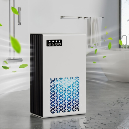 Duży osuszacz powietrza do pomieszczeń o cichej pracy i automatycznym wyłączaniu – nowoczesny design do sypialni i łazienek o powierzchni do 1000 stóp kwadratowych 0
