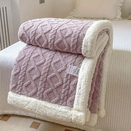 Dwustronny koc Sherpa z miękkiego polaru o wymiarach 150x200cm, idealny na każdą 9