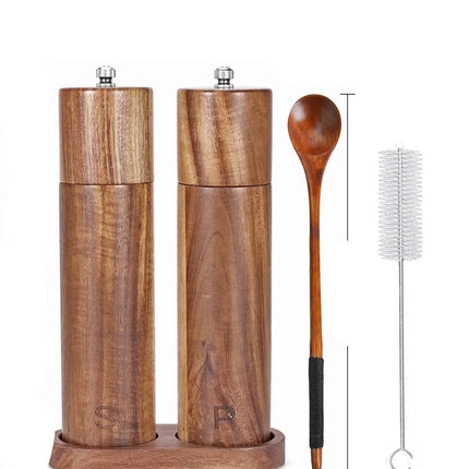 EetStijl | Luksusowy drewniany zestaw młynków do soli i pieprzu 0