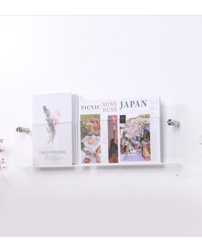 Ekologiczny Stojak na Czasopisma z Akrylu – Montowany na Ścianie, Stylowy i Funkcjonalny 6