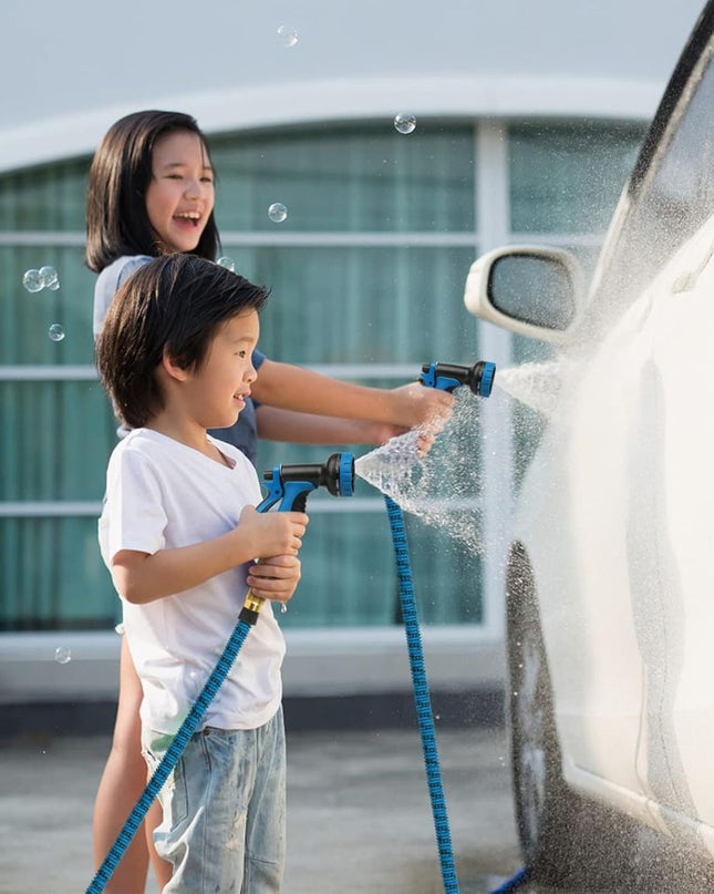 Elastyczny Wąż Ogrodowy 50FT/100FT z Wielofunkcyjną Dyszą – Lekki, Trwały Szlauf Ogrodowy, Rozszerzalny i Antyplączący 1