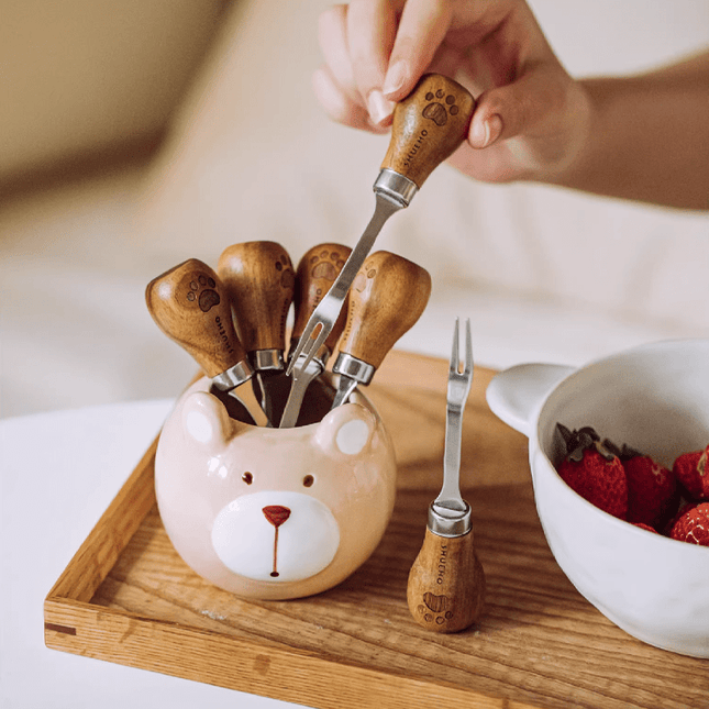 EleganceFork – Stylowe i funkcjonalne – Higieniczne widelce do owoców ze stali nierdzewnej 2