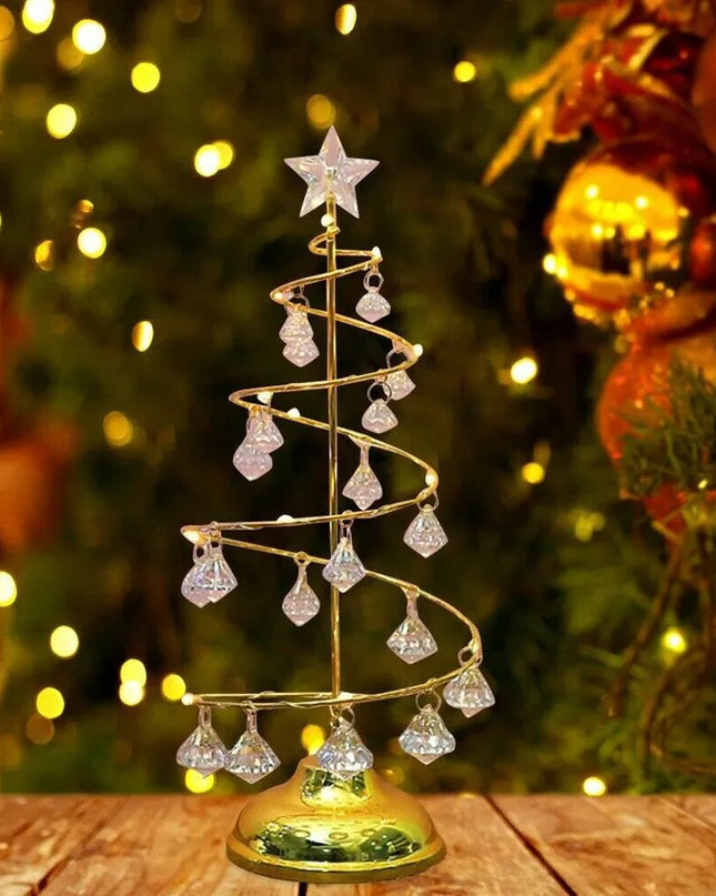 Elegancka Choinka Świąteczna z Oświetleniem LED 33 cm – Dekoracyjne Drzewko Świąteczne do Wnętrz 0