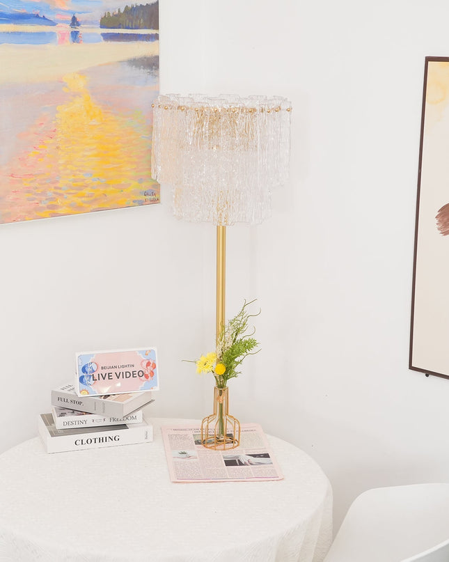 Elegancka Lampa Podłogowa Stojąca Złota z Szklanymi Kulami – Nowoczesny Design do Wnętrz, E14 LED 5