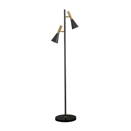 Elegancka Lampa Podłogowa z Metalu i Marmuru, Nowoczesna Stojąca Lampa do Czytania 154 cm, Idealna do Salonu i Sypialni 1