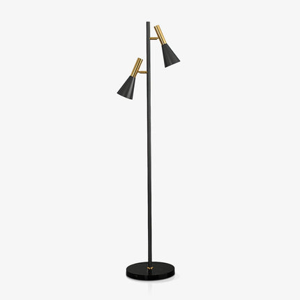 Elegancka Lampa Podłogowa z Metalu i Marmuru, Nowoczesna Stojąca Lampa do Czytania 154 cm, Idealna do Salonu i Sypialni 2