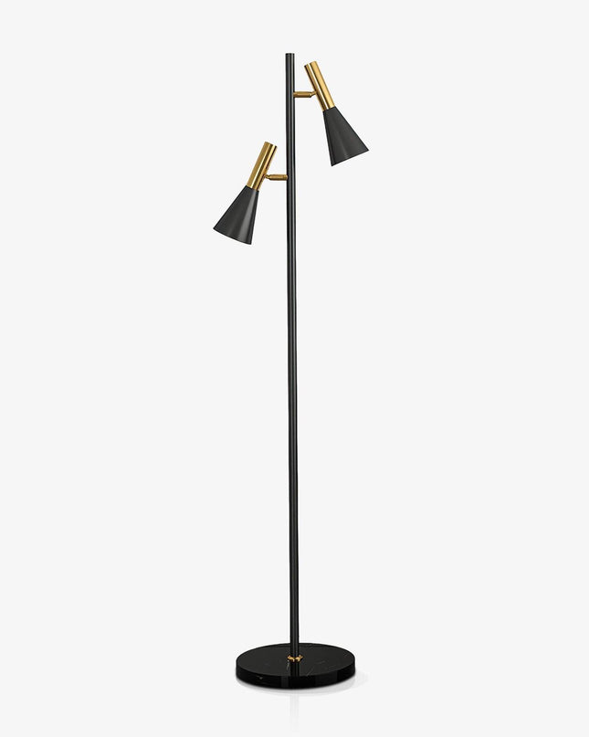 Elegancka Lampa Podłogowa z Metalu i Marmuru, Nowoczesna Stojąca Lampa do Czytania 154 cm, Idealna do Salonu i Sypialni 2