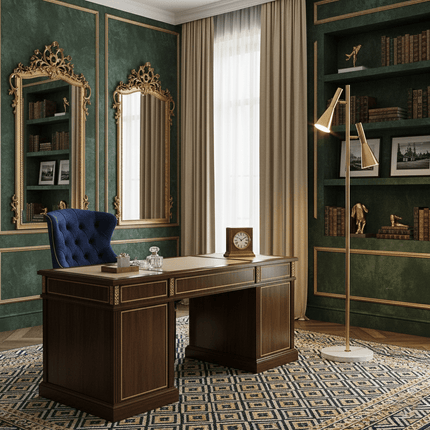 Elegancka Lampa Podłogowa z Metalu i Marmuru, Nowoczesna Stojąca Lampa do Czytania 154 cm, Idealna do Salonu i Sypialni 6