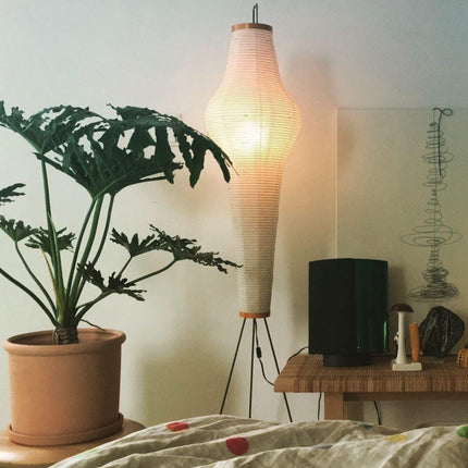 Elegancka Lampa Podłogowa z Papieru Ryżowego – Minimalistyczny Styl, Miękkie Światło do Salonów i Sypialni 8