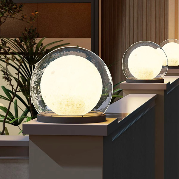 Elegancka Lampa Słoneczna Księżycowa IP65 do Ogrodu – Wodoodporna, Miękkie Światło, Stylowy Design, Różne Rozmiary 2