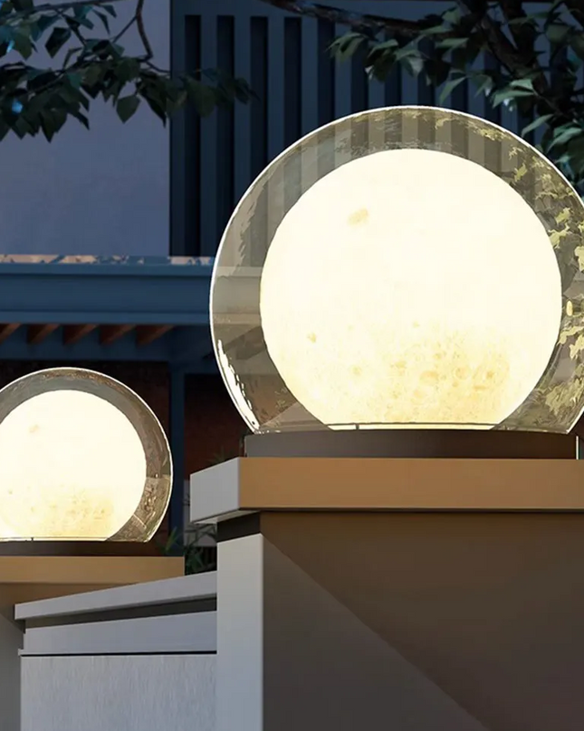 Elegancka Lampa Słoneczna Księżycowa IP65 do Ogrodu – Wodoodporna, Miękkie Światło, Stylowy Design, Różne Rozmiary 3