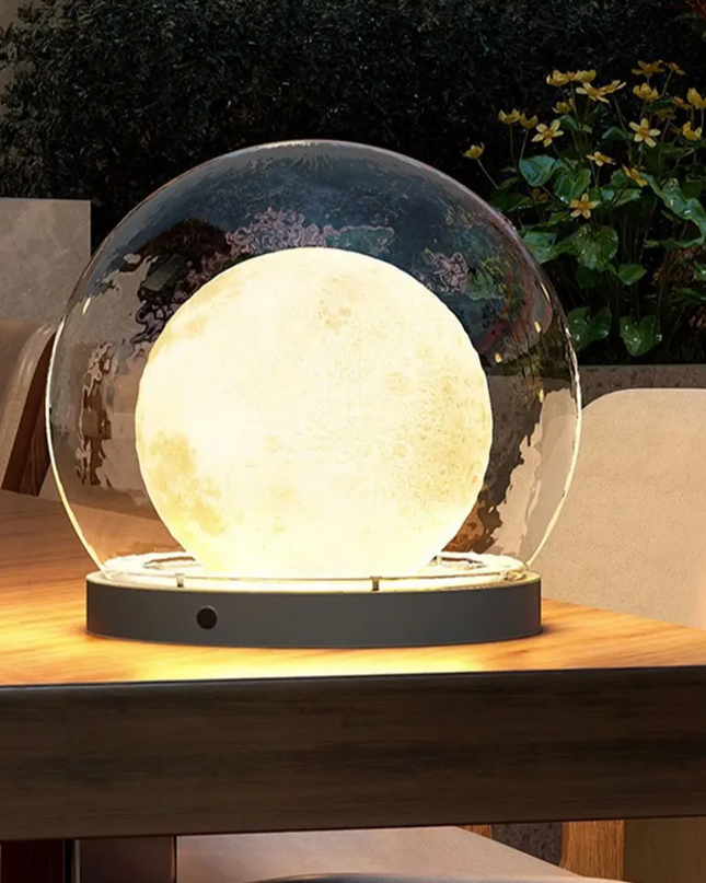 Elegancka Lampa Słoneczna Księżycowa IP65 do Ogrodu – Wodoodporna, Miękkie Światło, Stylowy Design, Różne Rozmiary 8