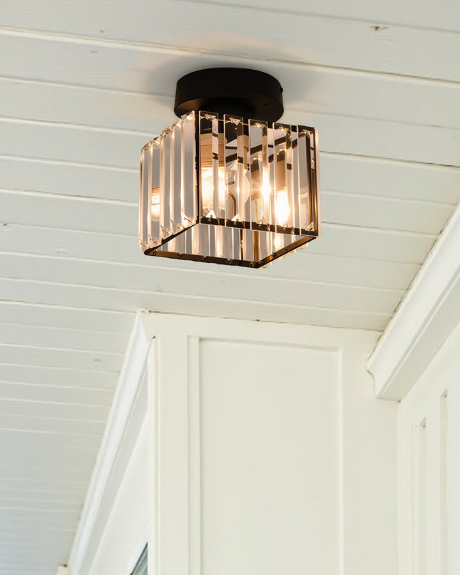 Elegancka Lampa Sufitowa Kilon z Kryształowym Kloszem i Mosiężną Oprawą – Idealna do Salonów i Sypialni 6