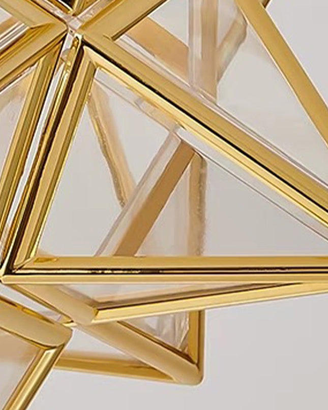 Elegancka Lampa Sufitowa w Kształcie Gwiazdy z Złotym Wykończeniem – Kompaktowa Lampa Sufitowa do Sypialni i Salonu 4