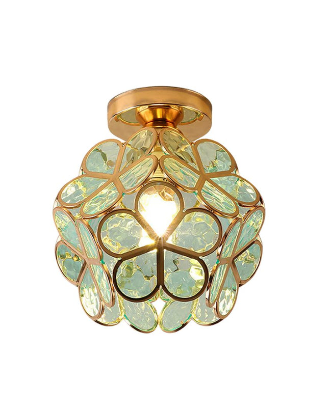 Elegancka Lampa Sufitowa w Kształcie Kwiatu z Złotymi Akcentami – 20 cm 1