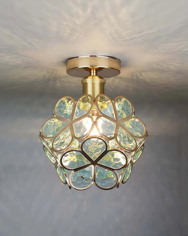 Elegancka Lampa Sufitowa w Kształcie Kwiatu z Złotymi Akcentami – 20 cm 3