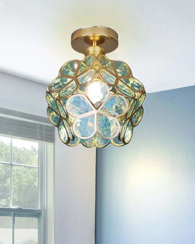 Elegancka Lampa Sufitowa w Kształcie Kwiatu z Złotymi Akcentami – 20 cm 5