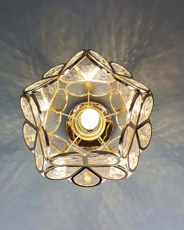 Elegancka Lampa Sufitowa w Kształcie Kwiatu z Złotymi Akcentami – 20 cm 8