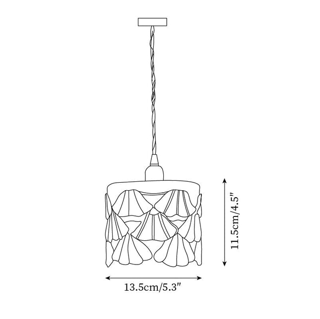 Elegancka Lampa Wisząca Tiffany z Mosiężnym Detalem i Ręcznie Wykonanym Kloszem – Idealna Lampa do Salonu i Nad Stół 4