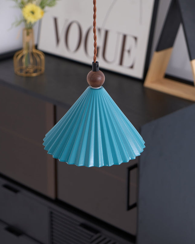 Elegancka Lampa Wisząca z Ceramiki, Ściemniana, Idealna do Salonu i Jadalni, E14, Kolory: Niebieski, Biały, Czarny 3