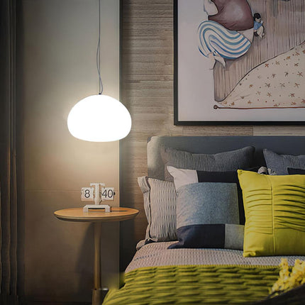 Elegancka Lampa Wisząca z Szkła – Steamed Bun, Ciepłe Światło, Regulowana Wysokość 2