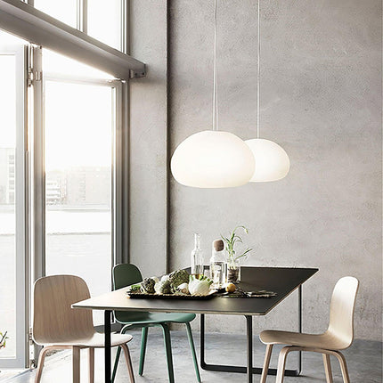 Elegancka Lampa Wisząca z Szkła – Steamed Bun, Ciepłe Światło, Regulowana Wysokość 6