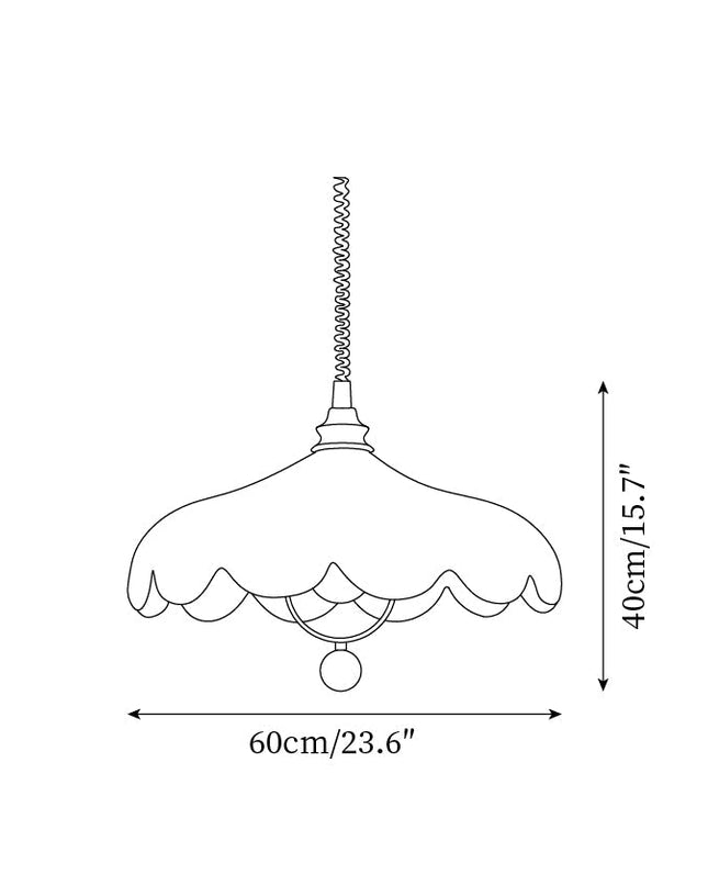 Elegancka Lampa Wisząca z Tkaniny, Regulowana Wysokość, Żyrandol do Salonów i Jadalni z Miękkim Blaskiem 5