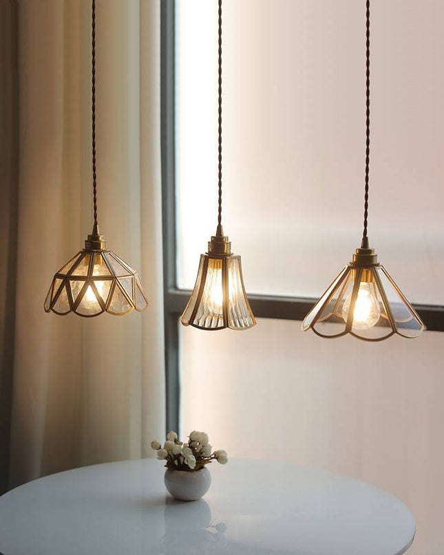 Elegancka Lampa Wisząca ze Szkła i Mosiądzu – Nowoczesna Lampa do Salonu i Jadalni, Regulowana Długość 120 cm 1