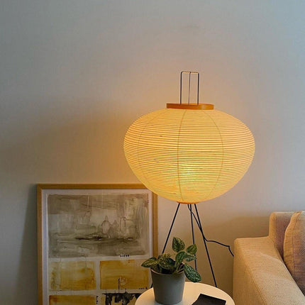 Elegancka Lampa z Papieru Ryżowego, Minimalistyczny Design, Ø 50 cm - Idealna do Wnętrz 1