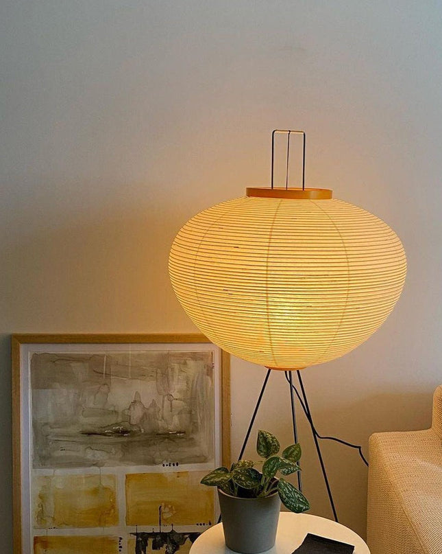 Elegancka Lampa z Papieru Ryżowego, Minimalistyczny Design, Ø 50 cm - Idealna do Wnętrz 1